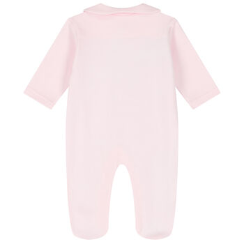 Baby Girls Pink & White Swan Babygrow